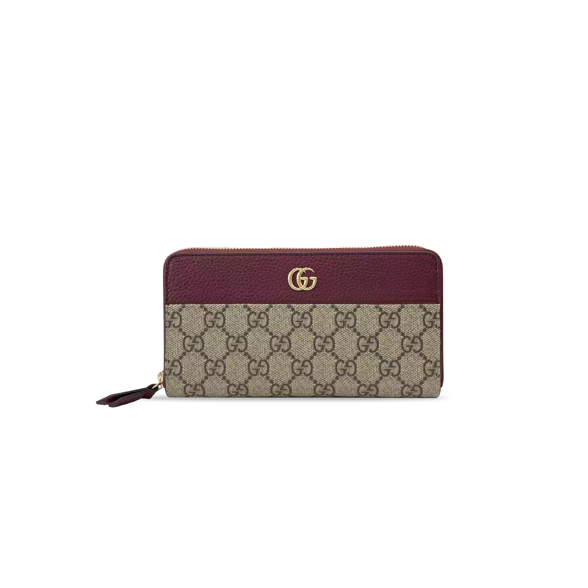 GUCCI GG MARMONT BI-COLOUR ZIP AROUND WALLET ‎456117 (19*10.5*2cm)